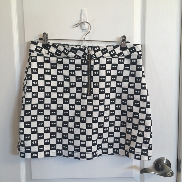 Lazy Oaf x Vans Checker/Check Print Eyeball Skirt - Picture 2 of 5